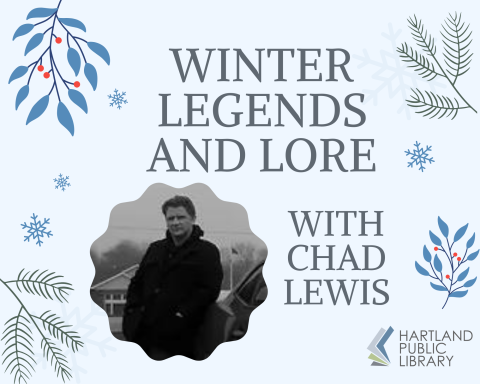 Wintry scene and Chad Lewis