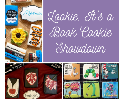 Various cookies with book covers