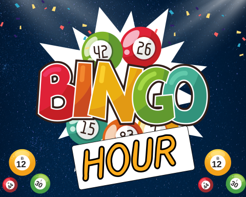 Bingo  numbers in bright colors