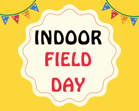 pennant flags on a yellow background