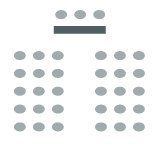 Chairs arranged in rows facing a table with chairs